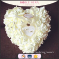 New design wedding heart PE flower ring box ,engagement ring box